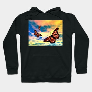 Flying Monarch Butterflies Hoodie
